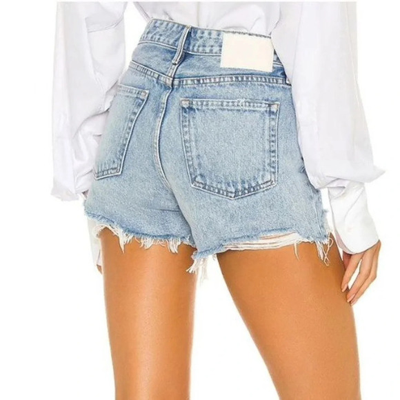 GRLFRND The Helena High Rise Cut Off Jeans Shorts Newport frayed Raw hem Size 30 - Picture 3 of 13